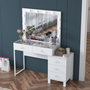 Hanah Home Mesa de Maquillaje Blanca con 10 Focos